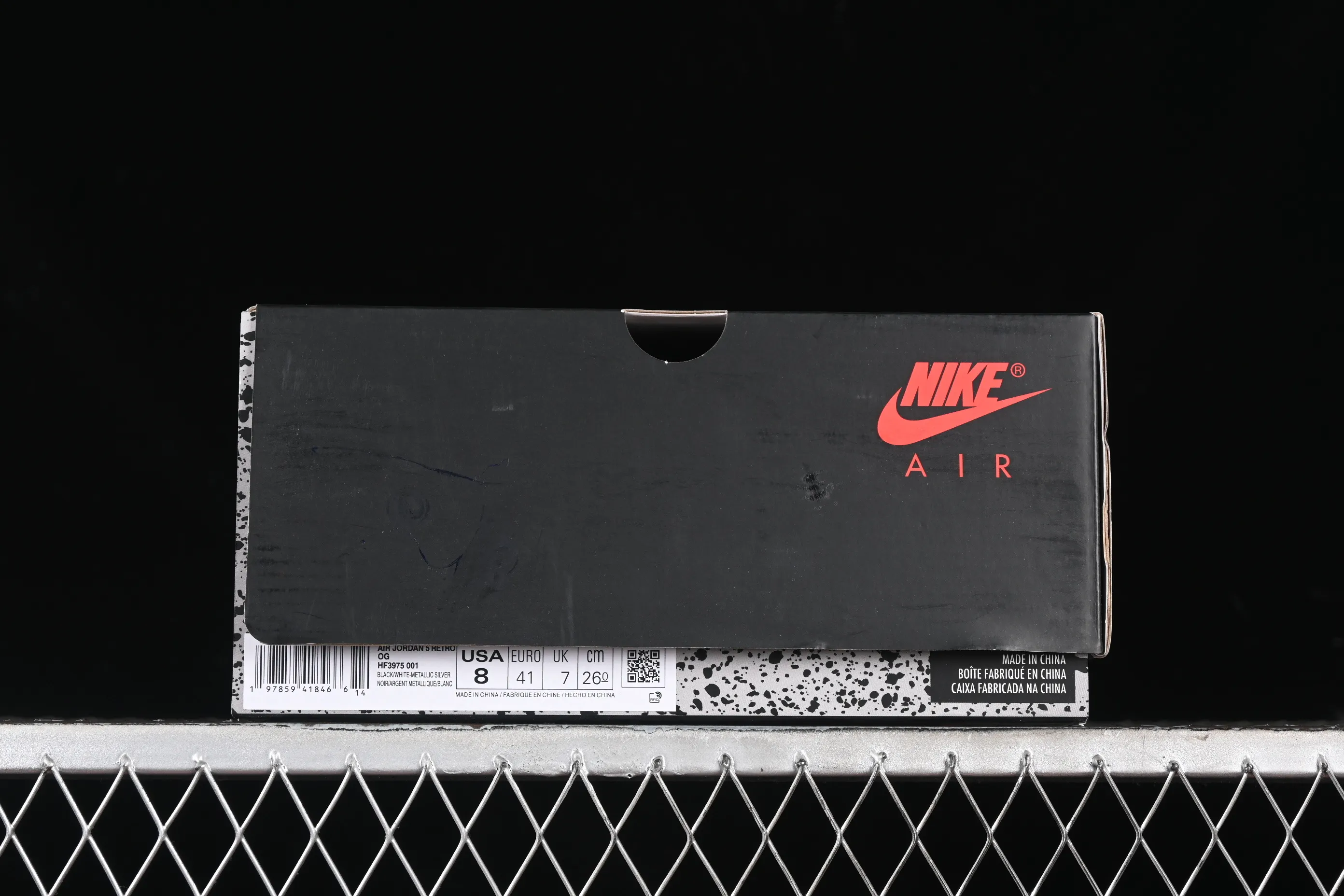 All categories Air Jordan Jordan series basketball shoes Air Jordan 5 Air Jordan 5 Black "Metallic Reimagined" AJ5 Joe 5 black silver HF3975-001